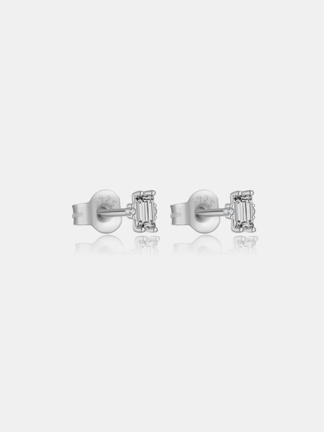 Beach Rose Co. - Baguette Shaped Zircon Stud Earrings