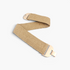 Beach Rose Co. beige textured elastic waist belt with a polished gold-tone geometric buckle and hook clasp closure.