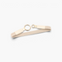 Beach Rose Co. slim beige elastic waist belt with an asymmetric gold-tone double-ring buckle and PU leather tabs.
