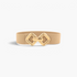 Beach Rose Co. beige elastic waist belt featuring a gold-tone geometric double diamond buckle with ridged detail.