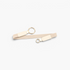 Beach Rose Co. slim beige elastic waist belt with an asymmetric gold double-ring buckle and stitched PU tabs.