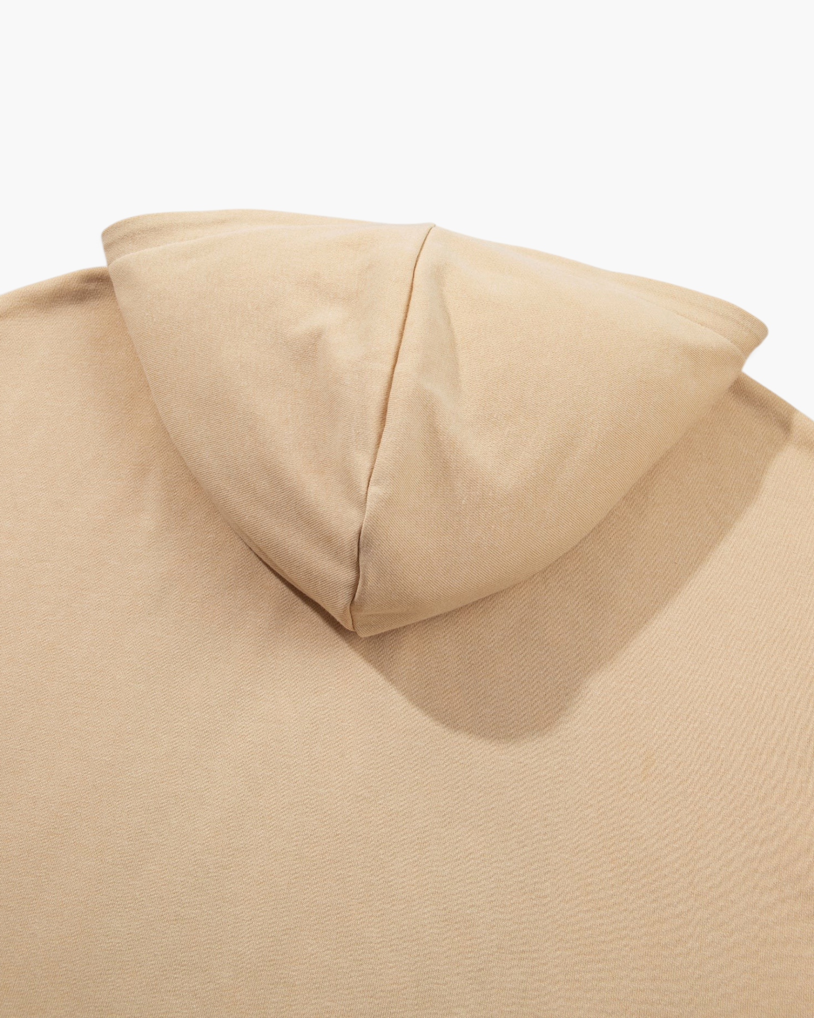 Beach Rose Co. beige zip-up hoodie featuring a hood with brown and ivory polka dot lining