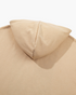 Beach Rose Co. beige zip-up hoodie featuring a hood with brown and ivory polka dot lining
