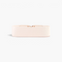 Beach Rose Co. wide beige textured elastic waist belt with a polished gold-tone double-D buckle and PU front tabs.