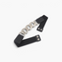 Beach Rose Co. black elastic waist belt featuring an oversized silver curb-chain front and double-snap closure.