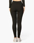 Beach Rose Co. black ribbed lounge leggings on a model, featuring a soft stretch knit fabric and a slim fit.