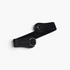 Beach Rose Co. black wide waist belt with a silver ring buckle, lobster clasp, and elastic stretch band.