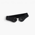 Beach Rose Co. black wide stretch waist belt with contoured PU panels and a silver-tone ring buckle and lobster clasp.