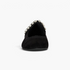 Beach Rose Co. black suede Mary Jane flats featuring a pointed toe and a sparkling diamante-studded strap.