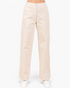 Beach Rose Co. bone corduroy wide-leg pants with a smooth front waistband and relaxed fit on a white background.