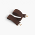 Beach Rose Co. brown wide elastic waist belt featuring a gold-tone interlocking hook buckle on a textured band.