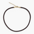 Beach Rose Co. twisted brown cord necklace with 18K gold filled lobster clasp and extender chain