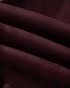 Close-up of deep burgundy suede-like polyester fabric texture for a Beach Rose Co. jacket.