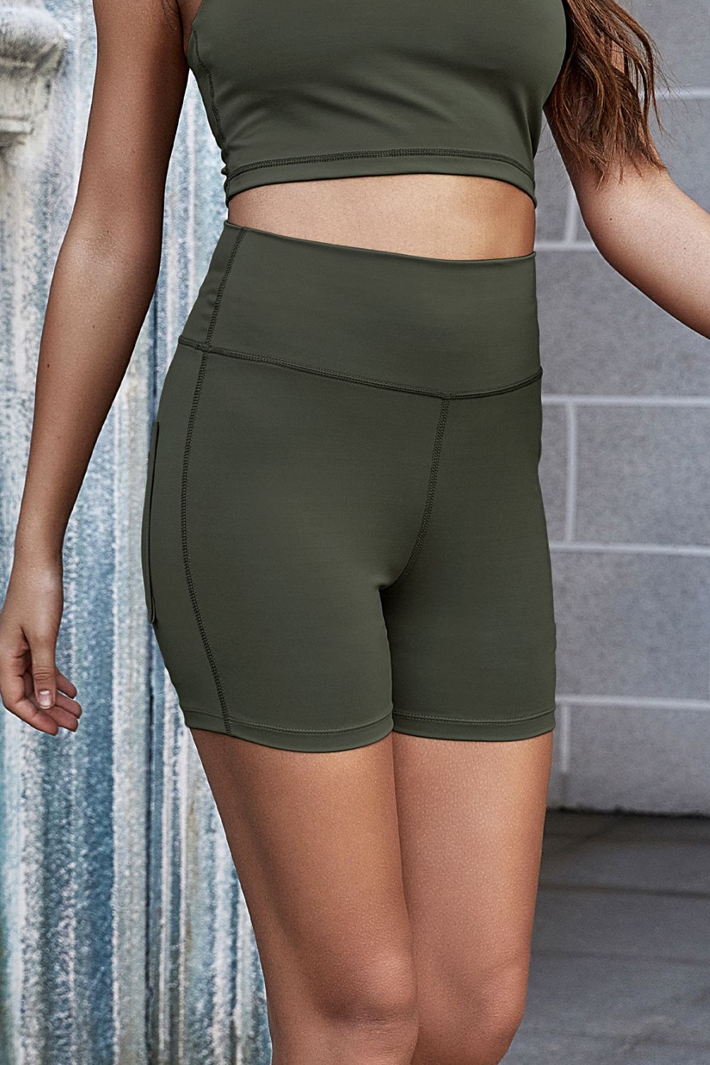 Beach Rose Co. - Button Pocket Yoga Shorts