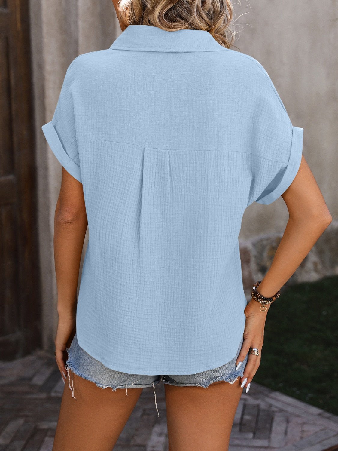 Beach Rose Co. - Button Up Short Sleeve Shirt