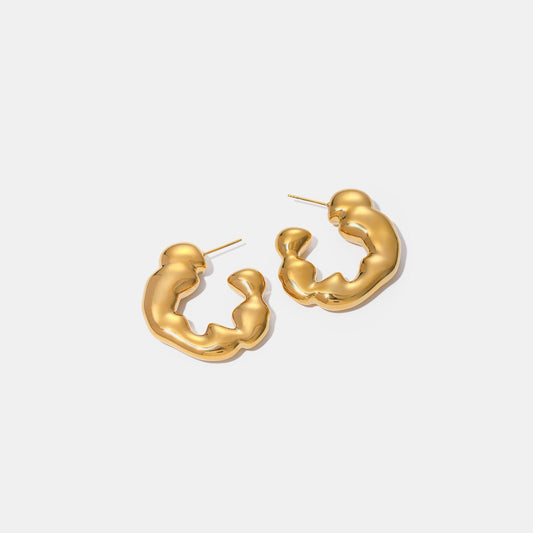 Beach Rose Co. - Chunky C - Hoop Earrings