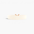 Beach Rose Co. cream elastic waist belt featuring a geometric alloy buckle with a double diamond design.