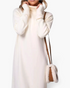 Beach Rose Co. cream midi sweater dress with a ribbed turtleneck, long sleeves, and a relaxed stretch knit fit.