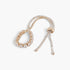 Beach Rose Co. tennis bracelet with clear square-cut cubic gemstones and an adjustable gold-tone slider closure.