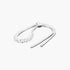 Beach Rose Co. silver tennis bracelet with clear square-cut cubic gemstones and an adjustable slider closure.