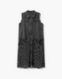 Beach Rose Co. sleeveless shirt dress featuring a black denim bodice with raw edges and a sheer mesh skirt overlay.