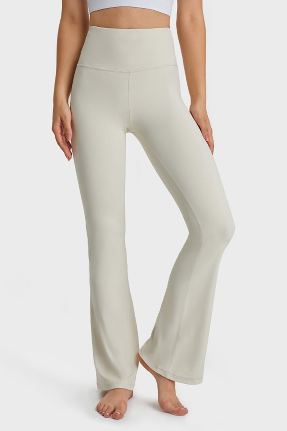 Beach Rose Co. - Elastic Waist Flare Yoga Pants