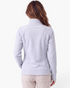 Beach Rose Co. light grey fitted polyester zip-up jacket with contoured back seams and a stand collar.