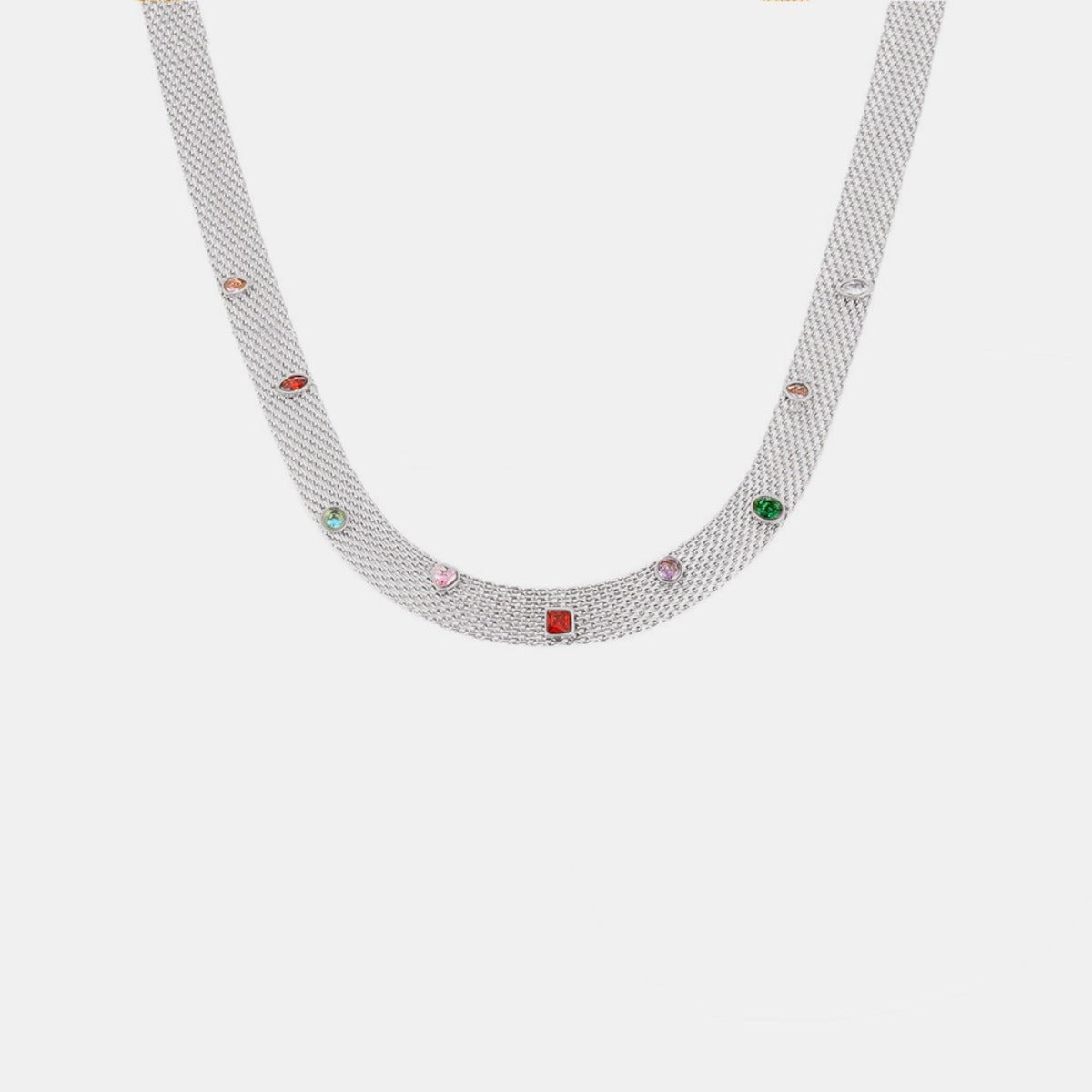 Beach Rose Co. - Flat Mesh Zircon Necklace