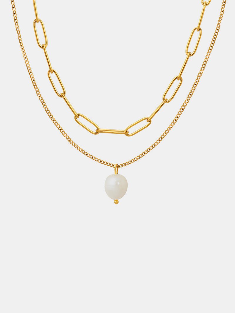 Beach Rose Co. - Freshwater Pearl Double - Layered Necklace