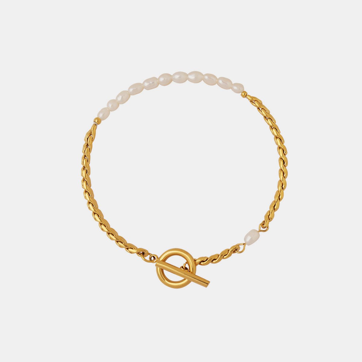 Beach Rose Co. - Freshwater Pearl Gold Bracelet