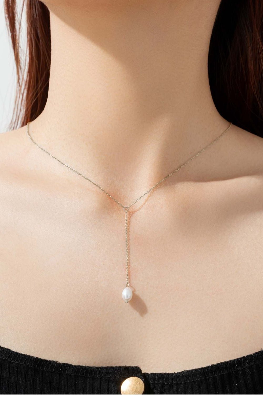 Beach Rose Co. - Freshwater Pearl Lariat Necklace