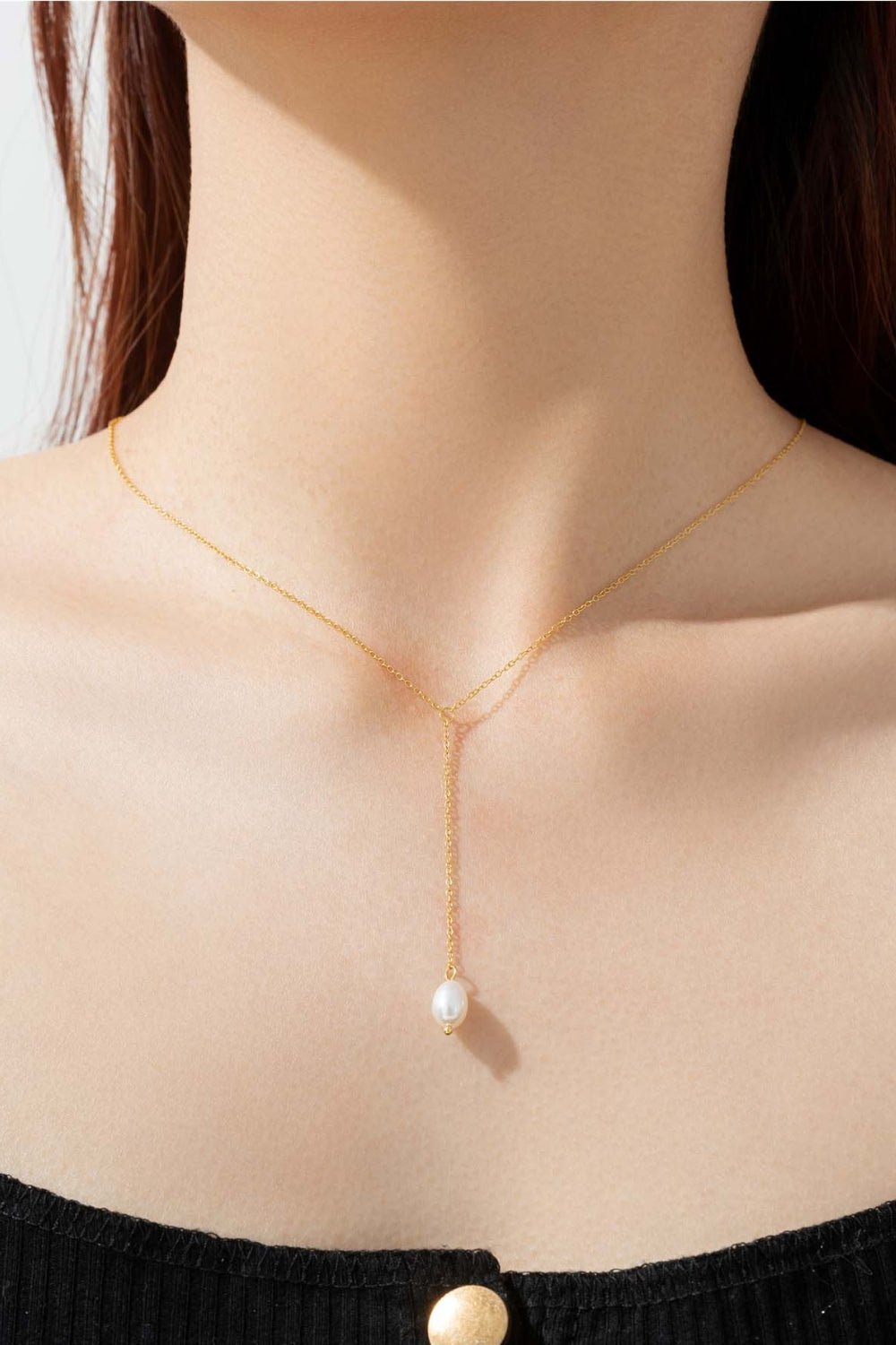 Beach Rose Co. - Freshwater Pearl Lariat Necklace