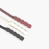 Beach Rose Co. skinny metal waist belts in black, gold, and burgundy with geometric hexagon buckles.