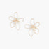 Beach Rose Co. gold-tone abstract flower earrings with delicate wire-work petals on a clean white background.