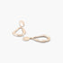 Beach Rose Co. abstract gold-tone teardrop earrings with a polished, reflective finish on a clean white background.