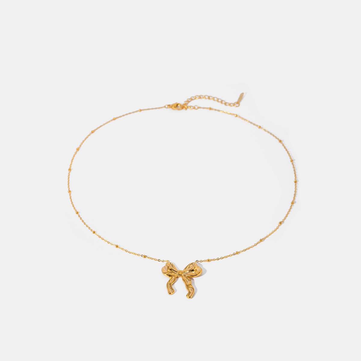 Beach Rose Co. - Gold Bow Pendant Necklace