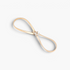 Beach Rose Co. gold-tone skinny stretch belt featuring a double butterfly buckle with clear rhinestone accents.