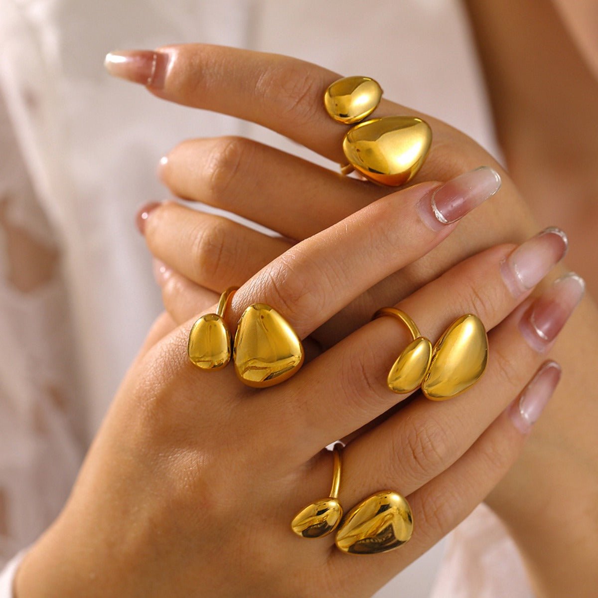 Beach Rose Co. - Gold Bypass Statement Ring