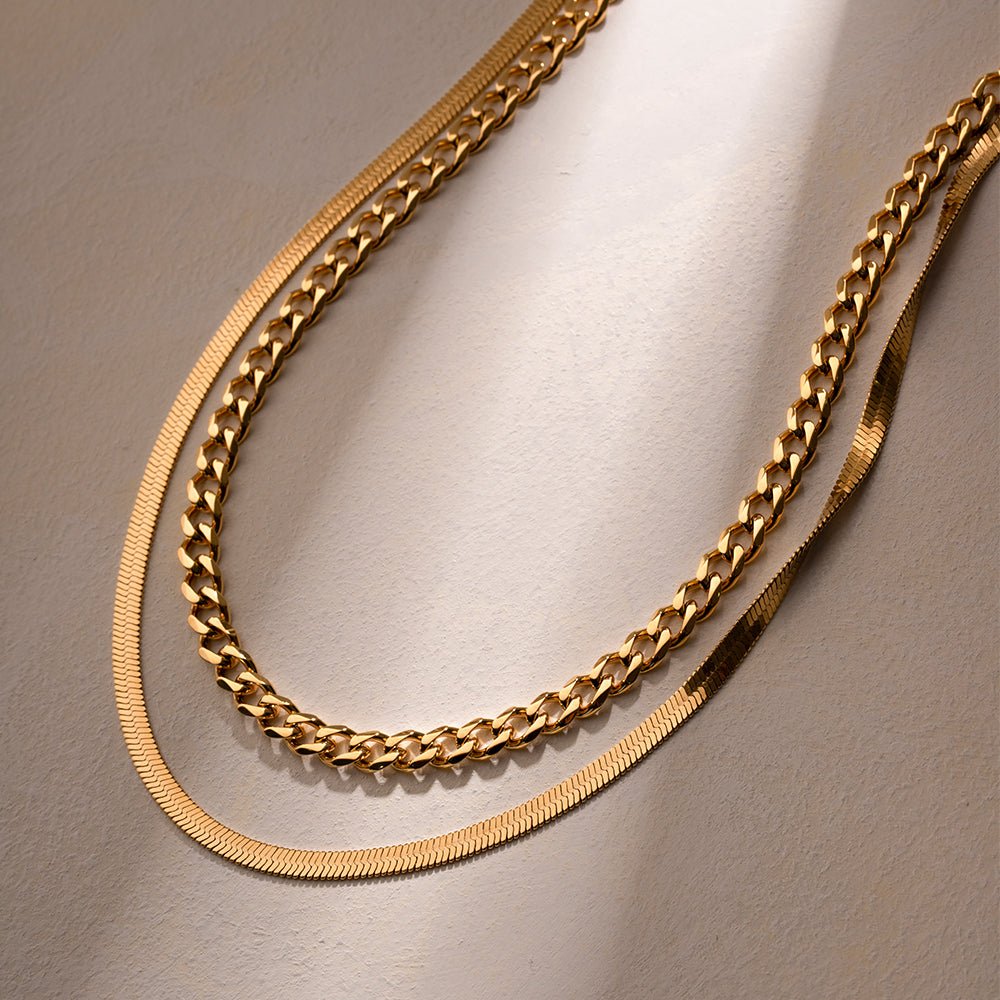 Beach Rose Co. - Gold Chain Double Layer Necklace