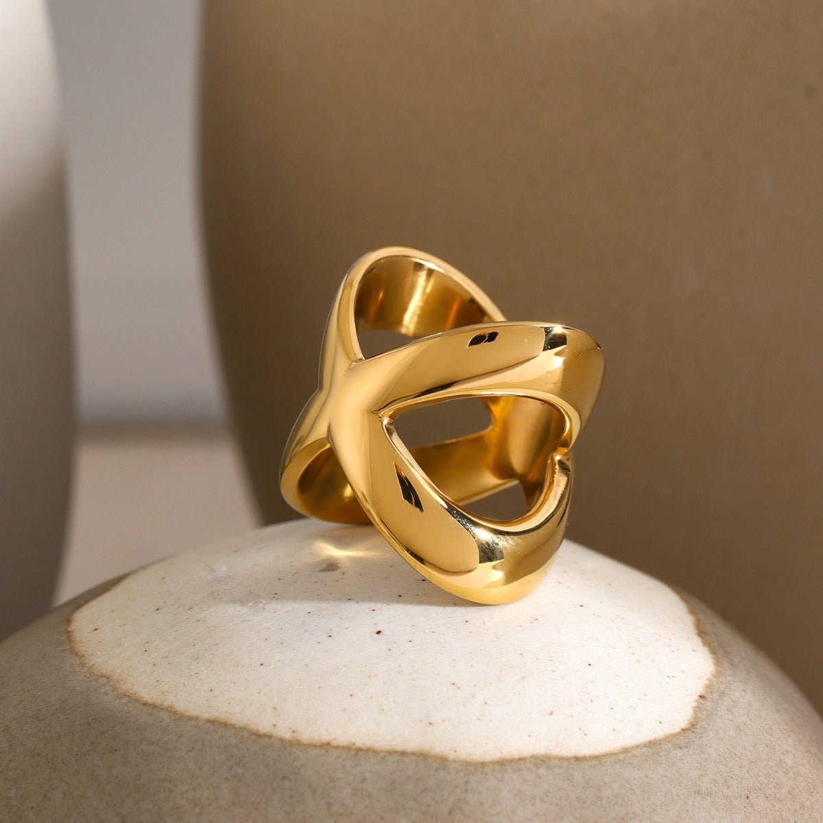 Beach Rose Co. - Gold Crisscross Ring