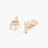 Beach Rose Co. gold-tone dreamcatcher earrings with a polished, dangling fringe design on a white background.