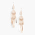 Beach Rose Co. gold-tone metal dreamcatcher drop earrings with a shiny, tiered fringe design on a white background.