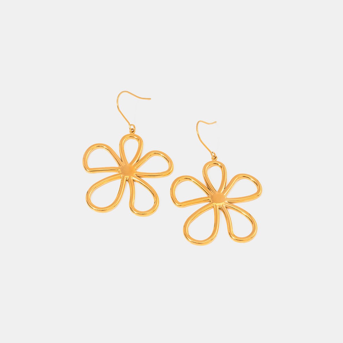 Beach Rose Co. - Gold Flower Dangle Earrings