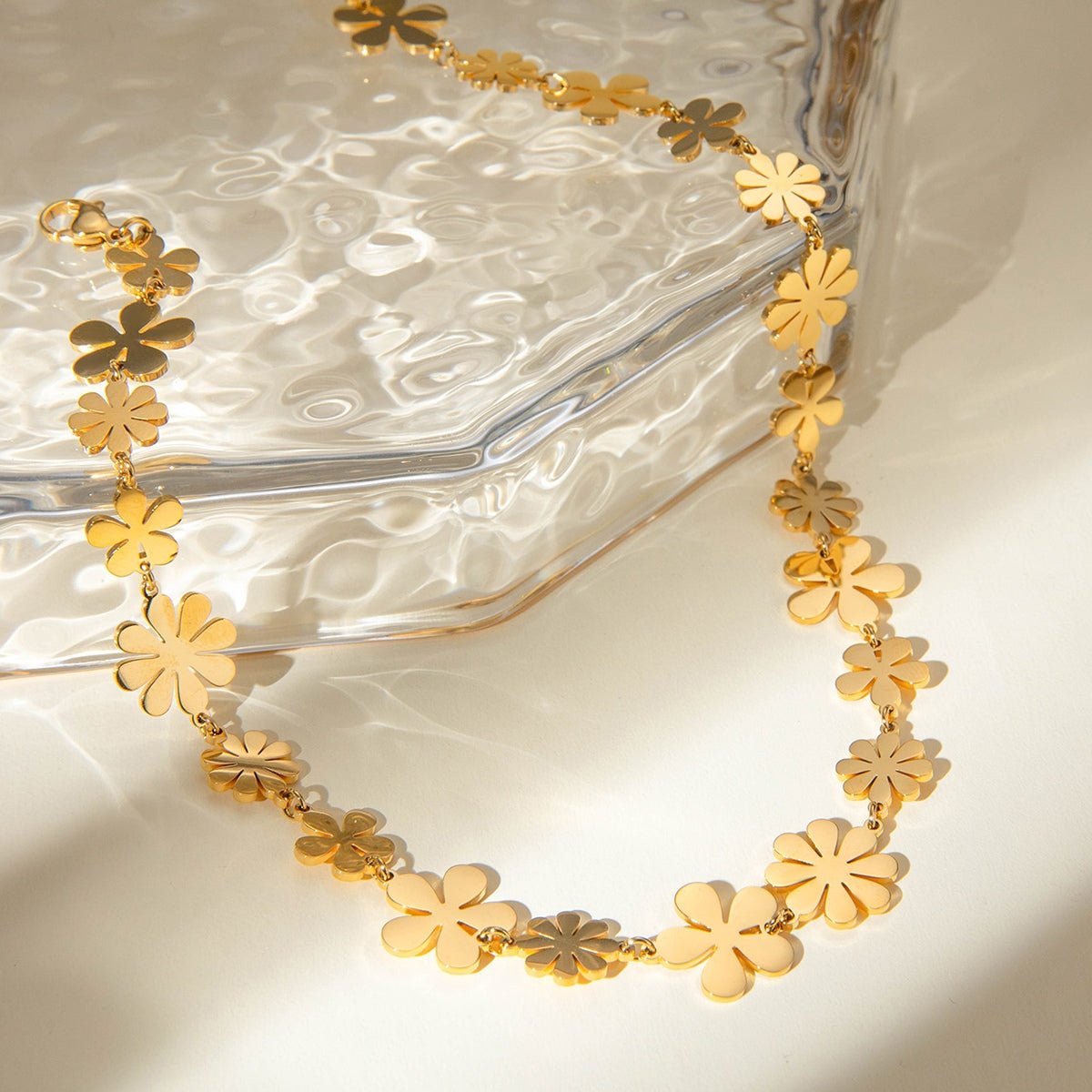 Beach Rose Co. - Gold Flower Necklace