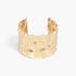 Beach Rose Co. gold metal cuff bracelet with a textured hammered finish for a bold and minimalist style.