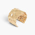 Beach Rose Co. gold metal cuff bracelet featuring a unique hammered texture for a bold and contemporary look.