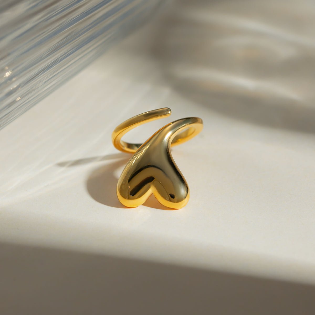 Beach Rose Co. - Gold Heart Bypass Ring