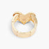 Beach Rose Co. gold-plated alloy stretch bracelet featuring a heart-shaped design with a textured finish.