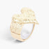 Beach Rose Co. gold-plated alloy stretch bracelet featuring a textured heart design for a sophisticated look.