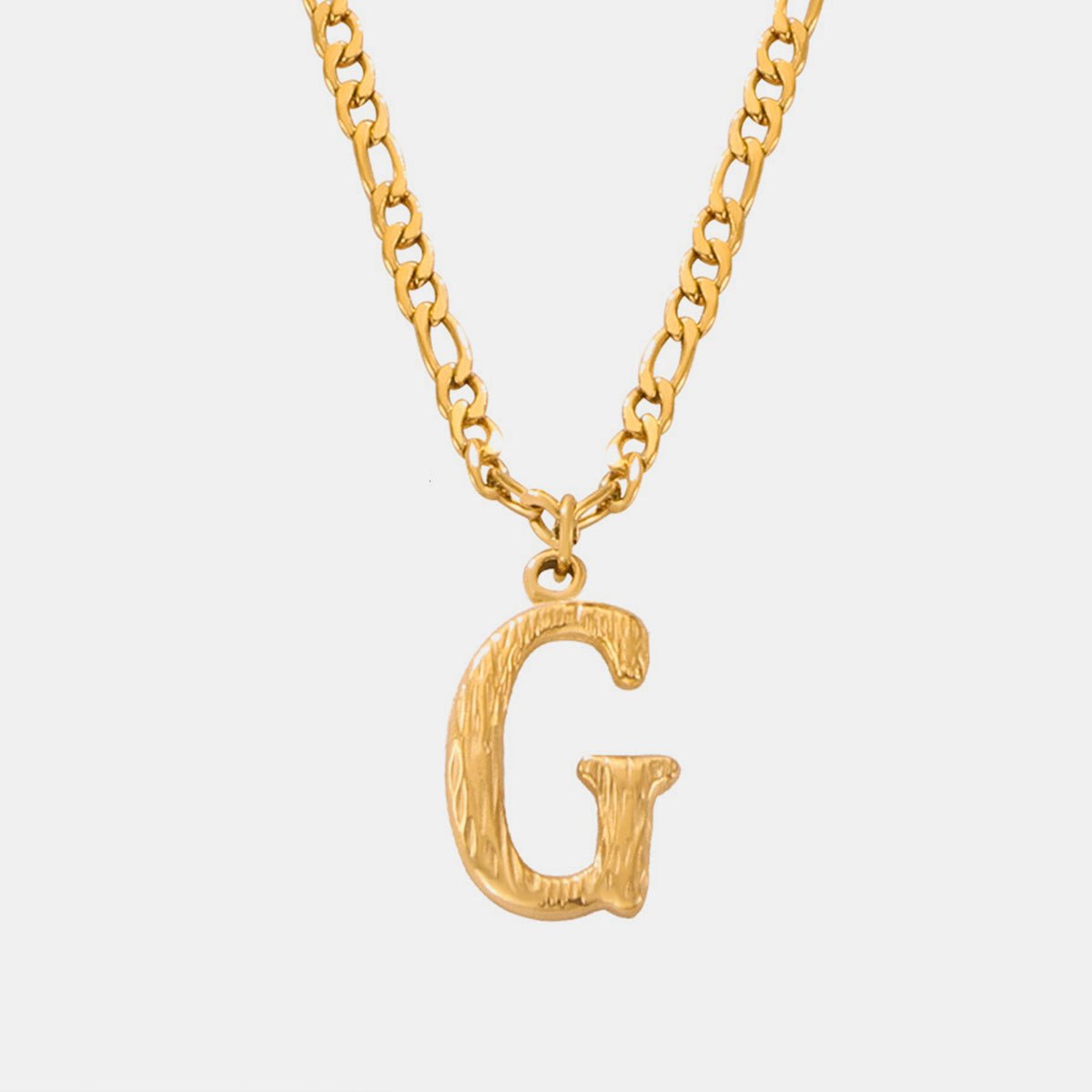 Beach Rose Co. - Gold Initial Pendant Necklace A - L